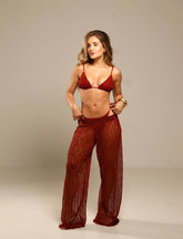 Calça Sicília Renda Vinho