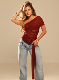 Blusa Santorini Amarração Vinho