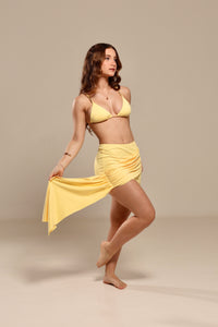 Saia curta Salina Amarelo Manteiga