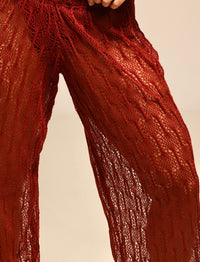 Calça Sicília Renda Vinho